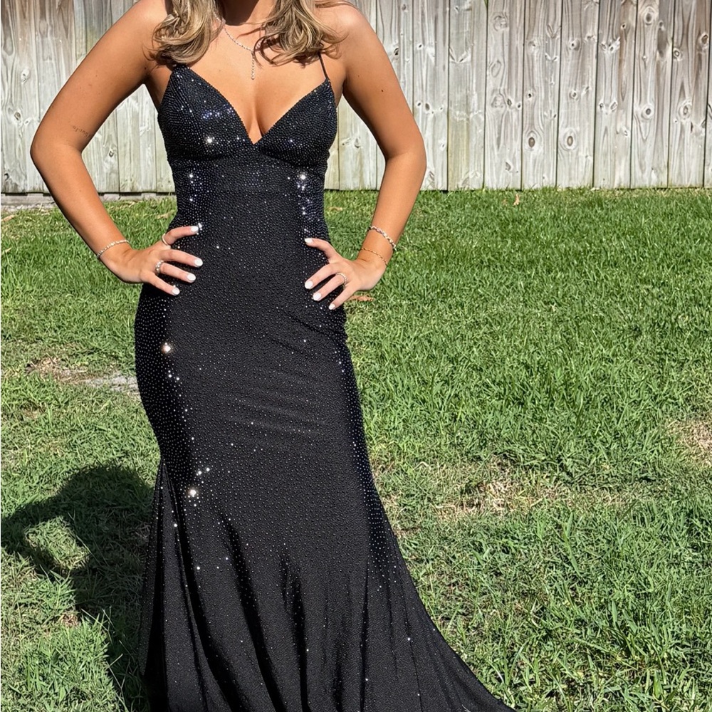 Black Sparkly Sherri Hill Prom Dress